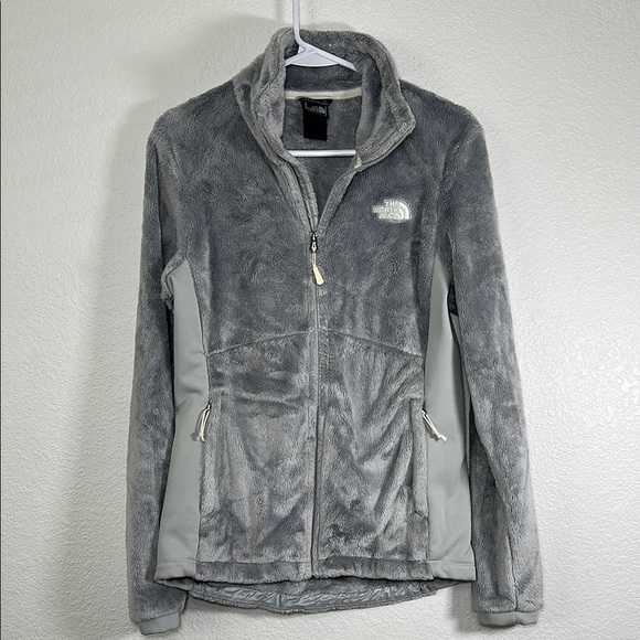 The North Face Gray Teddy Jacket Plush Fleece Cozy M - Picture 1 of 9
